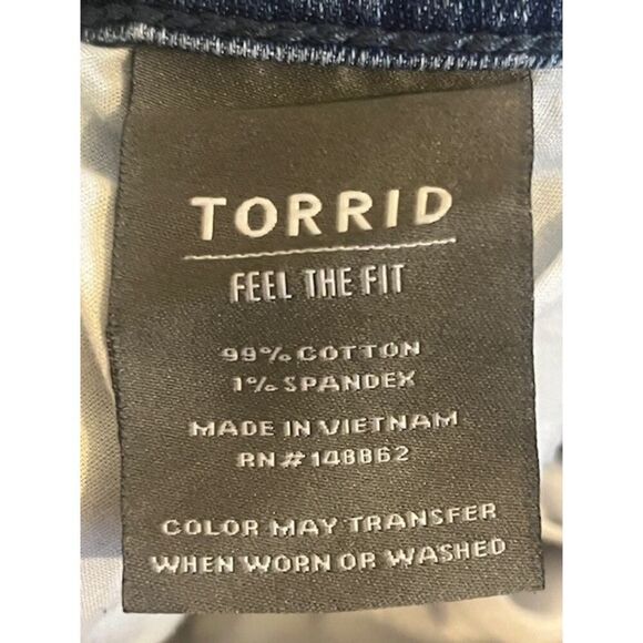 Torrid Denim Blue Jeans Vintage Stretch Flare Plue Size 22 Mid Rise Boot 22R - Picture 6 of 7